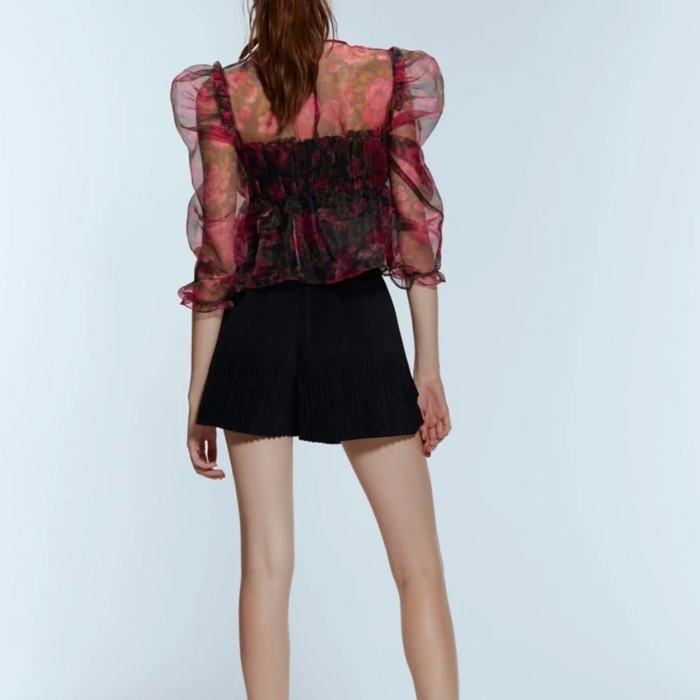 ZARA BNWT Faux Suede Pleated Shorts